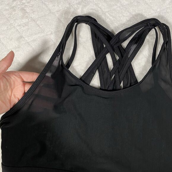 Fabletics Faye High Impact Sports Bra Black Athletic Running Women's Sz L/XL - Picture 3 of 5